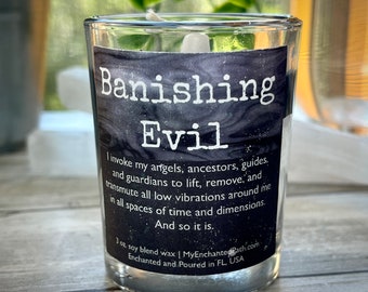 Bougie de bannissement du mal | Votive de protection | Rejeter la négativité