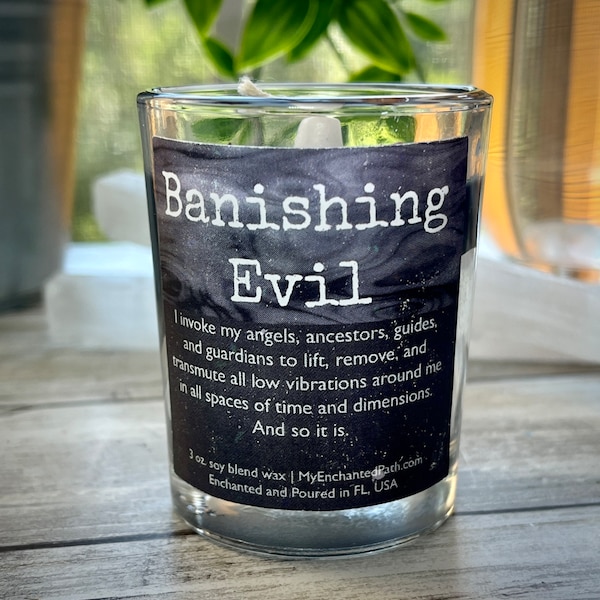 Banishing Evil Candle | Protection Votive | Cast Away Negativity