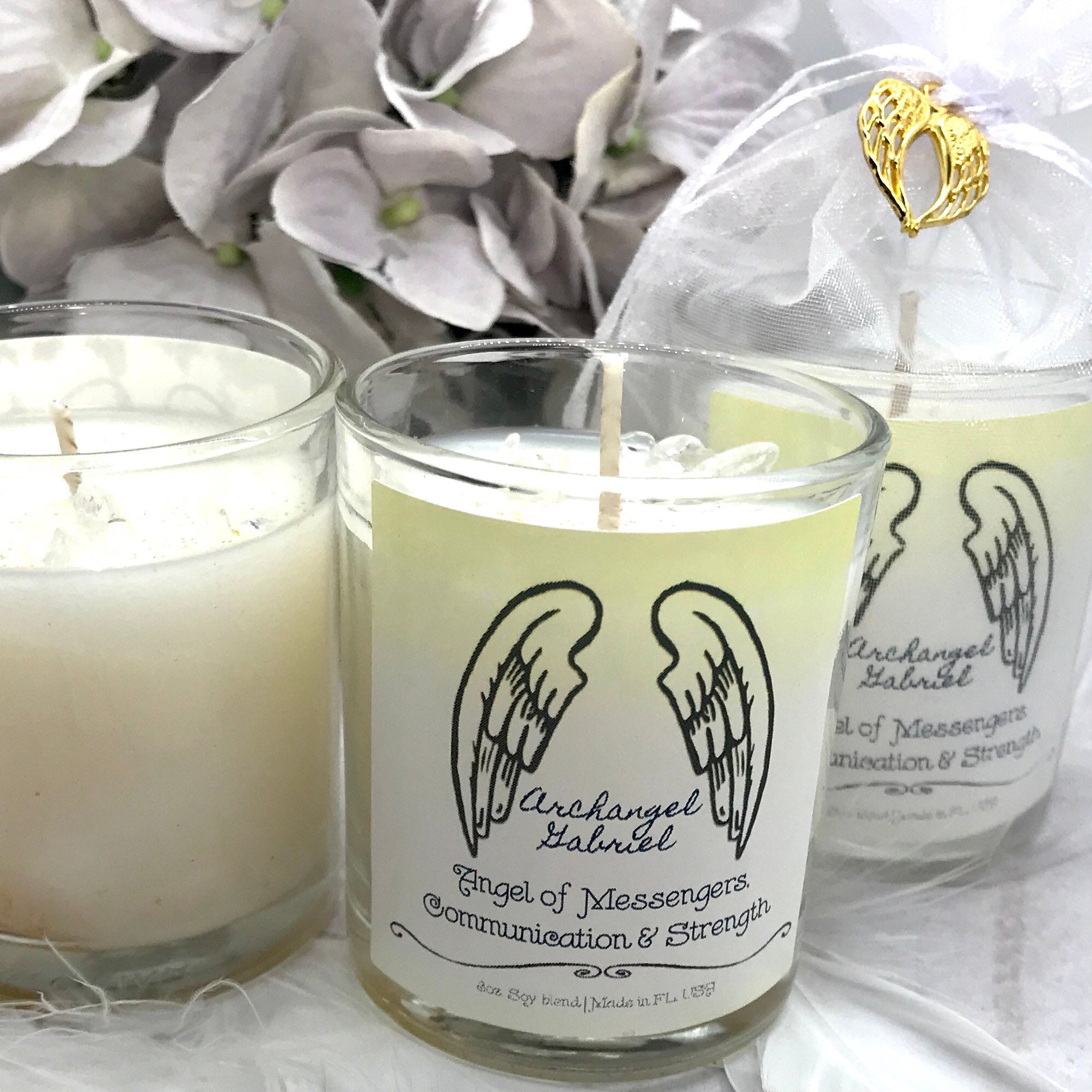 Archangel Candle Votive Candle Archangel Gabriel Candle Etsy