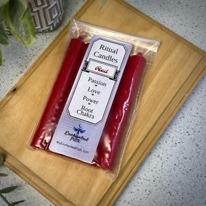 Red Ritual Chime Candles, pack of 5