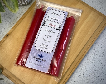 Red Ritual Chime Candles, pack of 5