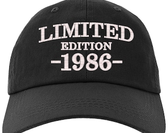Cap 40th Birthday Gift, Limited Edition 1986 All Original Parts Baseball Hat