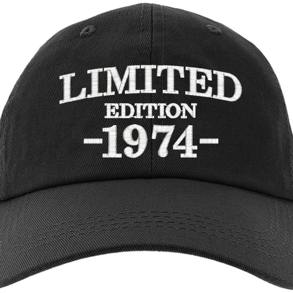 Cap 50th Birthday Gift, Limited Edition 1974 All Original Parts Baseball Hat