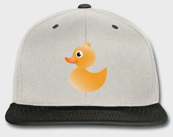 Gummiente Snapback Cap mit hochwertigem Druck
