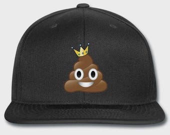 King of The Poop DTF Tintendruck Text Bild Snapback Hats
