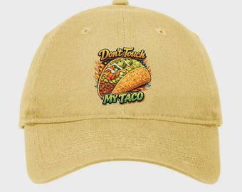Berühren Sie nicht meinen Taco, lustige Taco verstellbare Kappe, mexikanisches Essen Liebhaber Accessoire