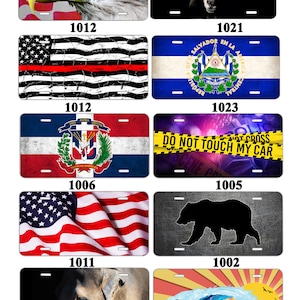 Variation of Sublimated License Plate front Car decoration 6&quot;x12&quot; inch