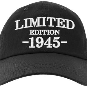 80th Birthday Limited Edition 1945 Baseball Cap - All Original Parts