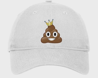 King of The Poop DTF Tintendruck Text Bild verstellbare Dad Cap