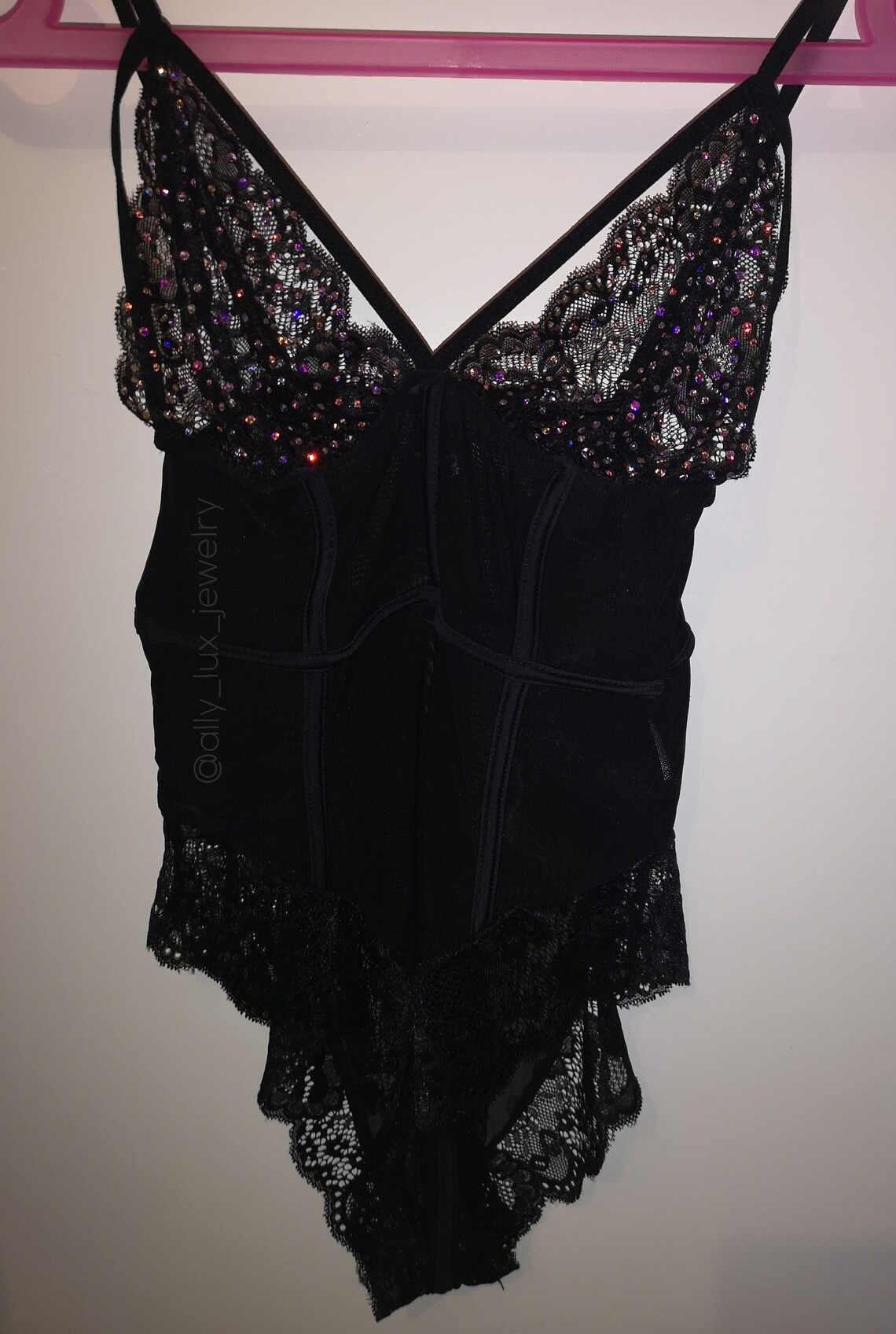 Black Lace Teddy /bodysuit Etsy