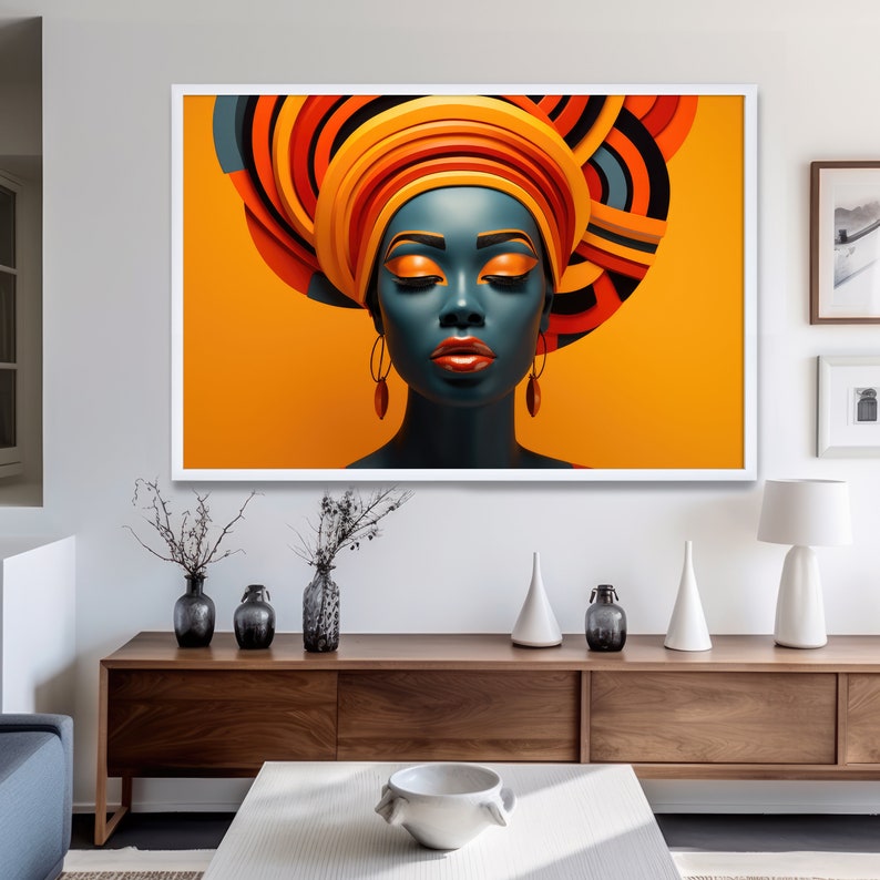Printable African Woman Wall Art, Printable African Wall Art, African Wall Decor, Poster African
