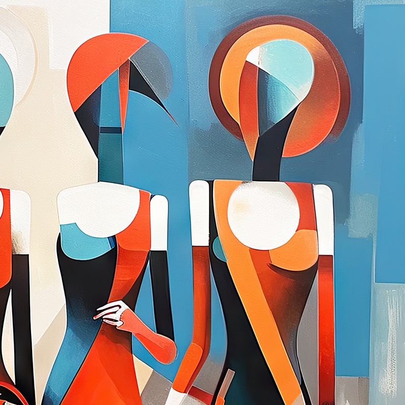 Bundle of 3 Printable Abstract African Wall Art, Printable African