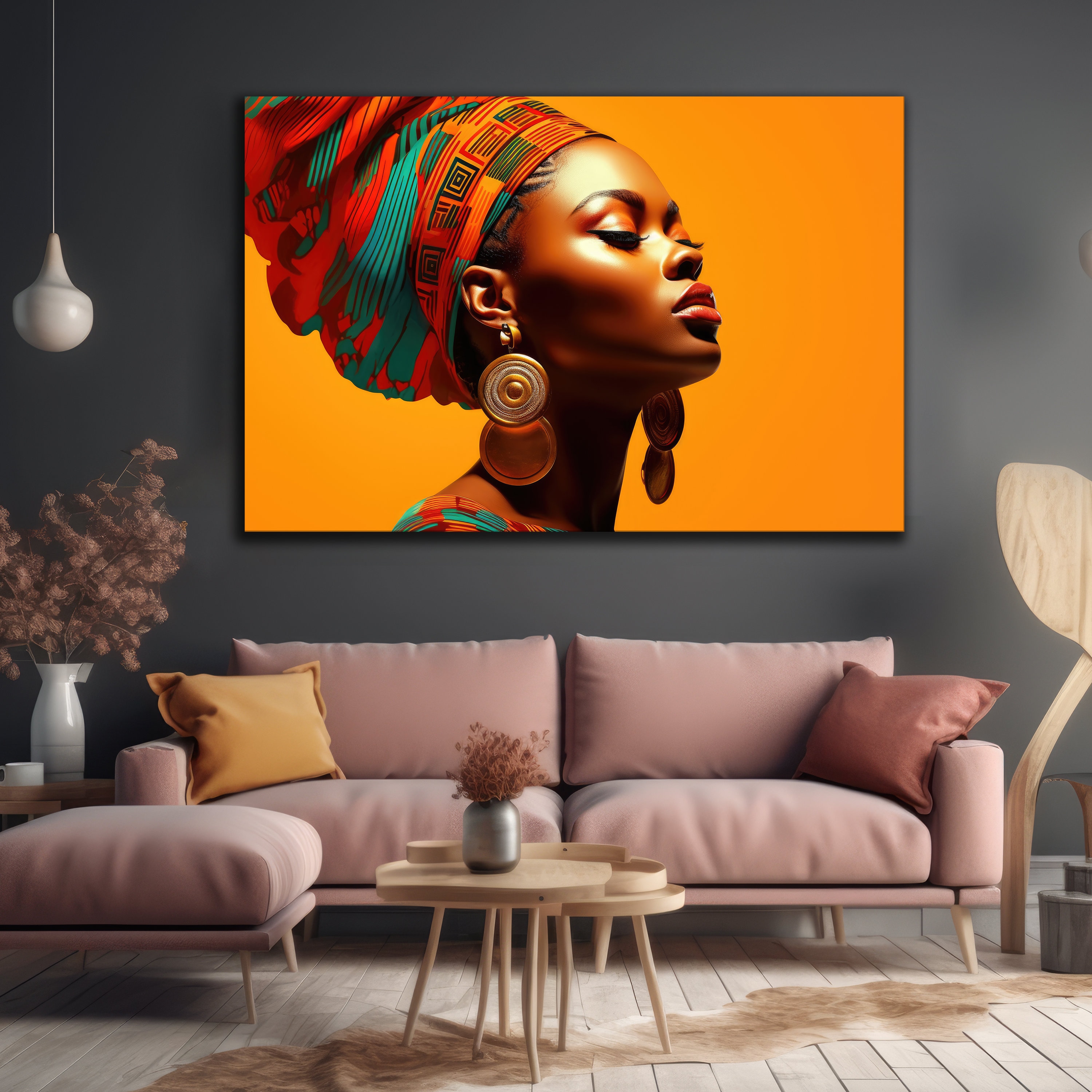 Printable African Woman Wall Art, Printable African Wall Art, African