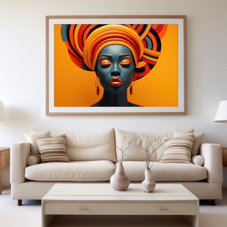 Printable African Woman Wall Art, Printable African Wall Art, African Wall Decor, Poster African
