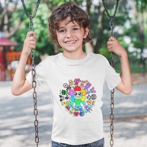 Camiseta para niños, camiseta de Just Dandy con sus amigos, camiseta para niños, camiseta para jóvenes, top para niños y niñas, moda infantil