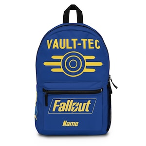 Sac à dos inspiré de Fallout - Design Vault-Tec et Vault Boy, équipement de jeu, cartable, cadeau pour les joueurs, sac à dos de style rétro