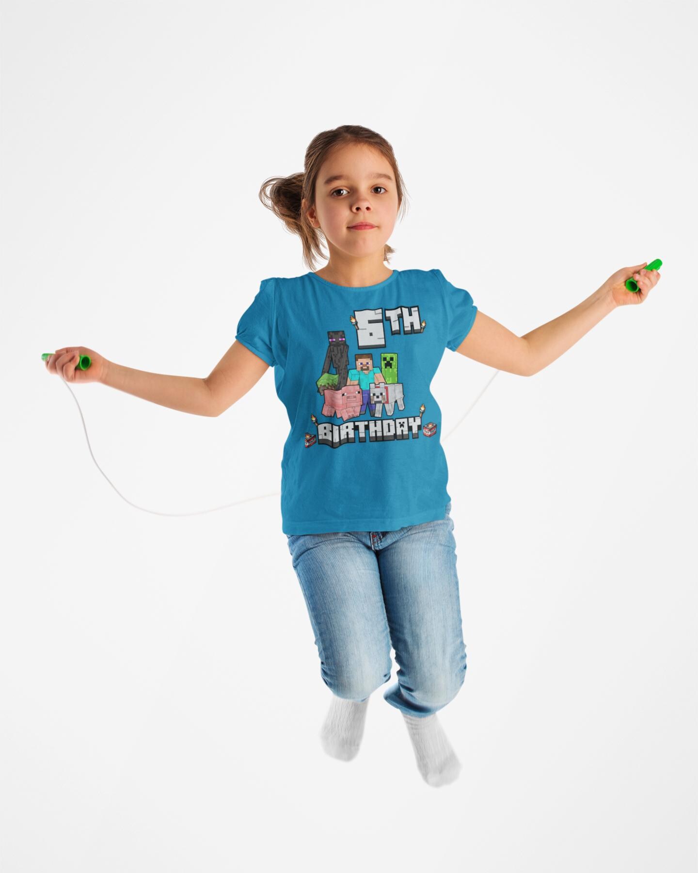 Minecraft Font Personalized Birthday Tee