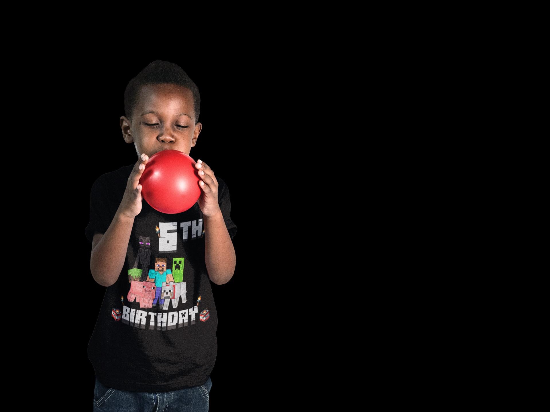 Minecraft Font Personalized Birthday Tee