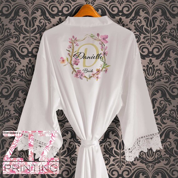 personalised bridal party robes