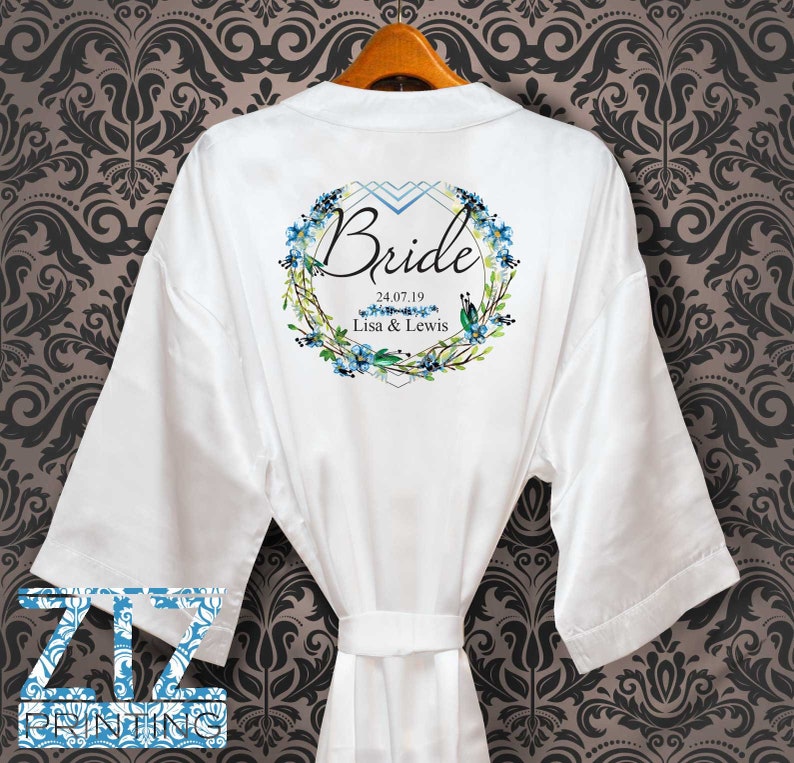 personalised bridal party robes