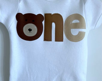 Neutral ONE bear, beary special, little bear  birthday shirt, wild one, teddy bear, first birthday, adventure party, wild one part
