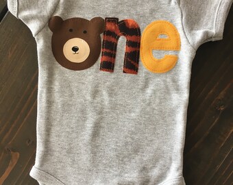 ONE bear, lion, tiger birthday shirt, wild one, beary, first birthday, adventure party, wild one party, lions and tigers, first birthday zoo