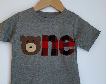 ONE bear, beary special, little bear  birthday shirt, wild one, teddy bear, first birthday, buffalo plaid, wild one party, first birthday