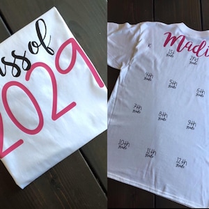 First day of school shirt Class of 2035, 2036, 2037 or any year grow with me. Graduation Shirt. Last day of school shirt. Kindergarten shirt