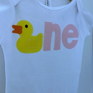 Rubber Ducky first birthday shirt, rubber ducky one, Rubber Ducky Shirt, 1st Birthday Outfit, Girl Birthday Bodysuit, 1st Birthday Shirt