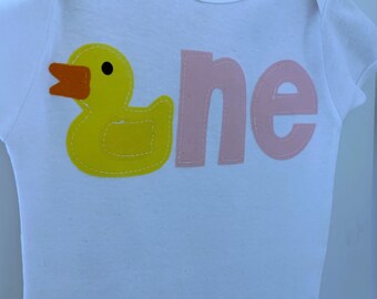 Rubber Ducky first birthday shirt, rubber ducky one, Rubber Ducky Shirt, 1st Birthday Outfit, Girl Birthday Bodysuit, 1st Birthday Shirt