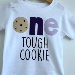One tough cookie, Milk and Cookies First birthday shirt, ONE, 1st birthday, birthday shirt, chocolate chip cookie, any age, two, 2