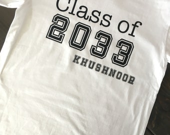 First day of school shirt Class of 2038, 2039, 2040 or any year grow with me. Graduation Shirt. Last day of school shirt. Kindergarten shirt