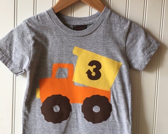 Construction 3rd birthday shirt. Completely customizable. Dump truck birthday shirt. Work Zone party. Second, third, truck, cone, work truck