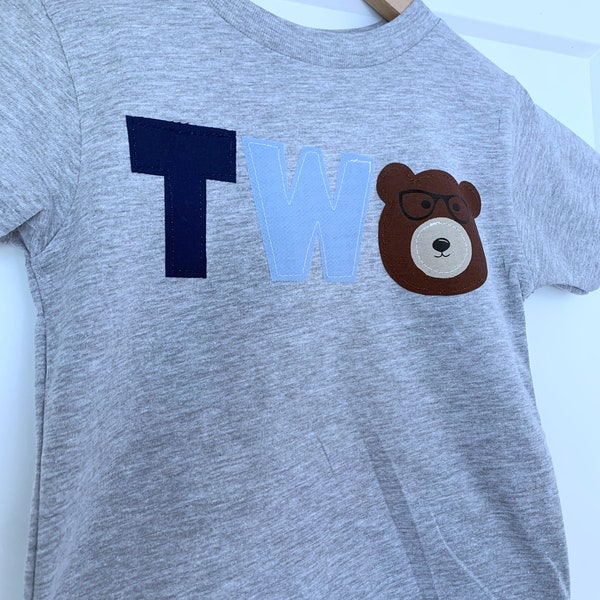 Light Grey TWO bear, beary special, little bear  birthday shirt, two wild, teddy bear, 2nd birthday, adventure party, two wild party