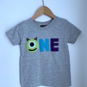 Little Monster ONE birthday shirt, our little monster is turning one, first birthday shirt, one shirt, TWO, ONE, 2nd birthday tee