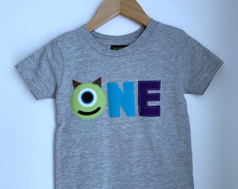 Little Monster ONE birthday shirt, our little monster is turning one, first birthday shirt, one shirt, TWO, ONE, 2nd birthday tee