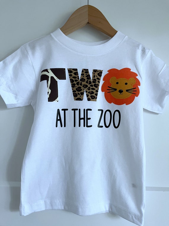TWO at the ZOO Lion Birthday Shirt Zebra Giraffe - Etsy