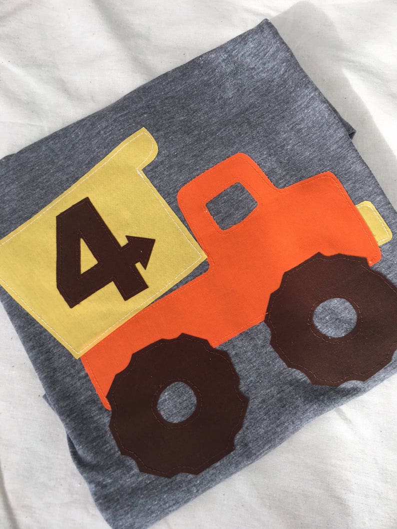 Construction 4th birthday shirt. Completely customizable. Dump | Etsy