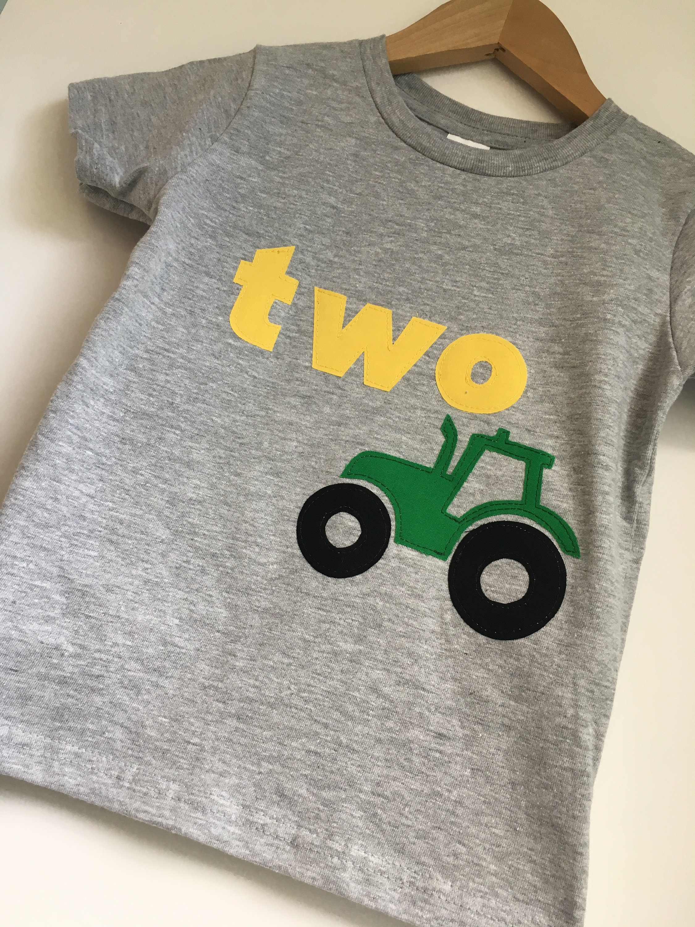 Tractor Themed Second Birthday Shirt. Any Age. Two Shirt - Etsy