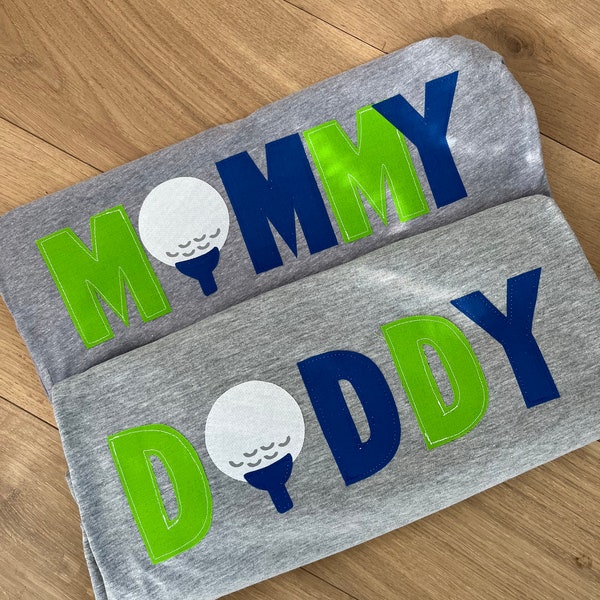 MOMMY, DADDY or sibling coordinating shirt for ONE golf tee birthday shirt, golf birthday shirt, first, hole in one birthday party, any age