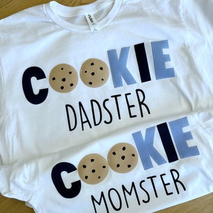Cookie Momster, Cookie Dadster, one sweet cookie birthday, baby shower, milk and cookie party, any age, any customization, first birthday
