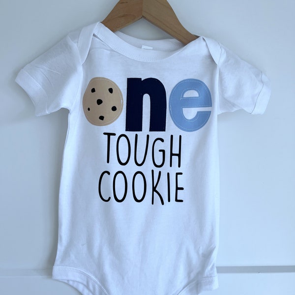 One tough cookie, Milk and Cookies First birthday shirt, ONE, 1st birthday, birthday shirt, chocolate chip cookie, any age, two, 2