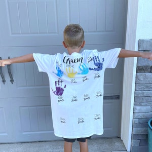 Class of 2036, Class of 2035, Kindergarten, First Day of School, Last Day of School, Graduation, Grow with me shirt