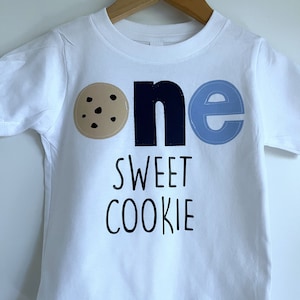One sweet cookie, Milk and Cookies First birthday shirt, ONE, 1st birthday, girls birthday shirt, chocolate chip cookie, any age, two, 2