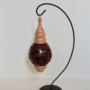 Turned Wood Christmas Ornament