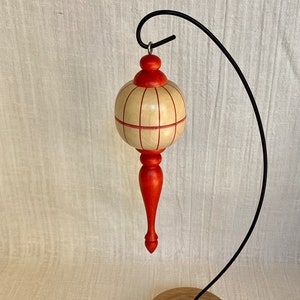 Turned Wood Christmas Ornament
