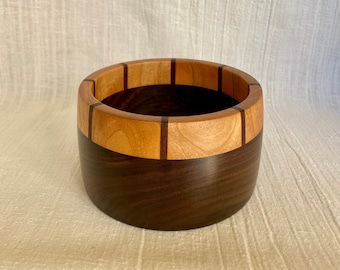 Turned Figured Maple Bowl with Segmented Rim