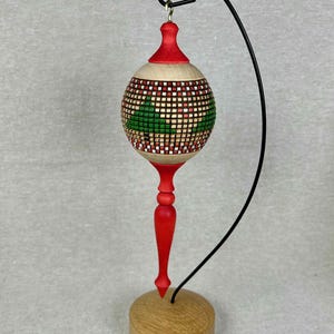 Turned Wood Christmas Ornament