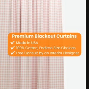 Buffalo Plaid Blackout Curtains: Blush Bohemian Kids Curtains