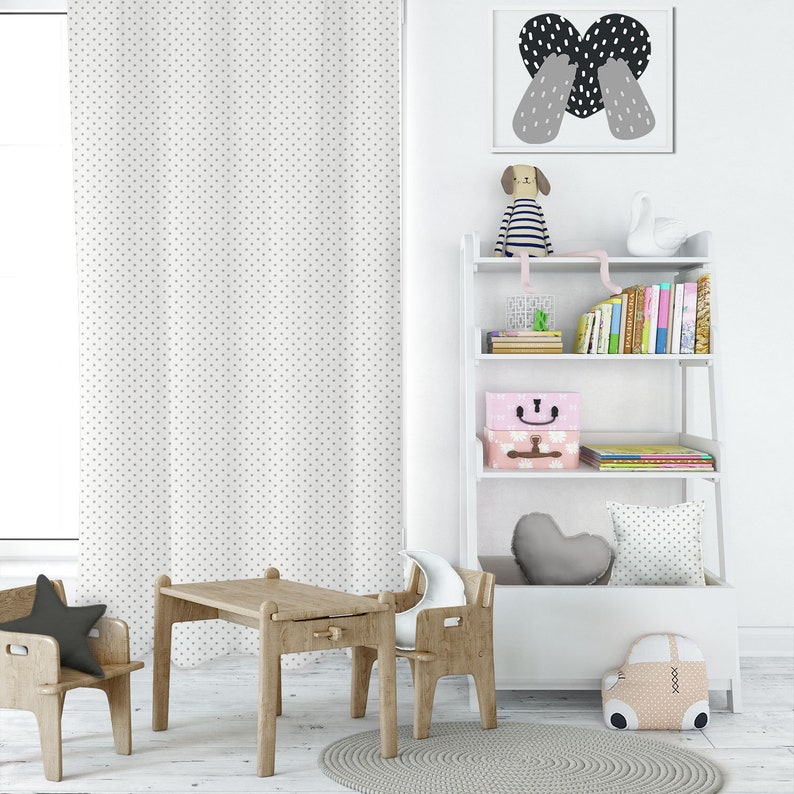 Kids Custom Curtains 2 Panels Kids Window Treatment Nursery Decor Kids Room Curtains Mini Star White Storm Blackout Nursery Curtains